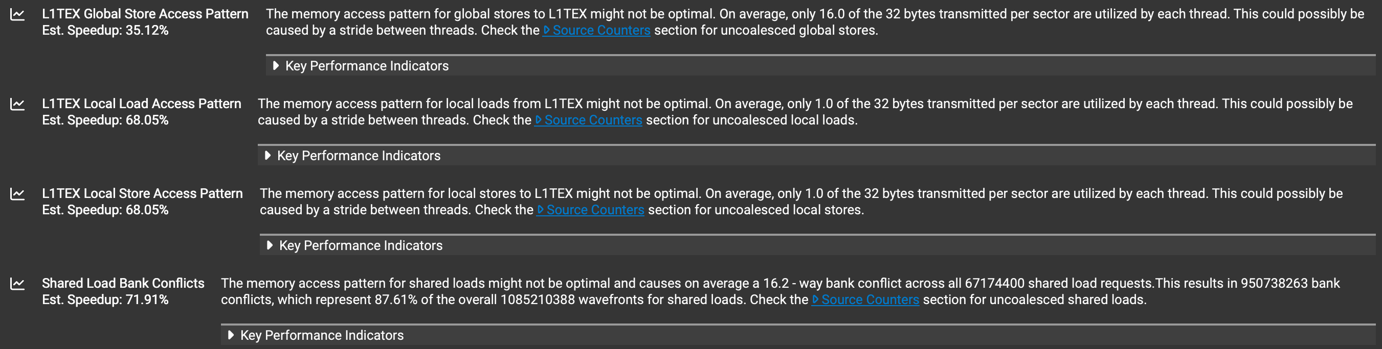 Memory analysis of v1